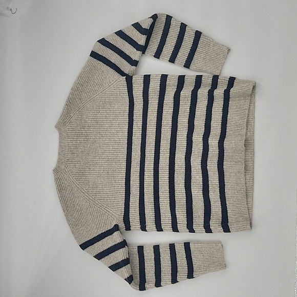 Knox Rose Women's Crewneck Ribbed Pullover Sweater navy/cream size M NWT - Picture 5 of 12